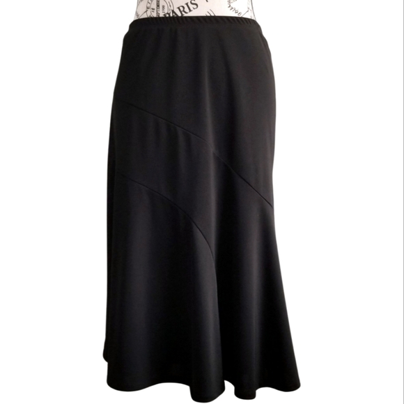 Black Midi Skirt Vanity Fair Size 16 - Picture 1 of 4